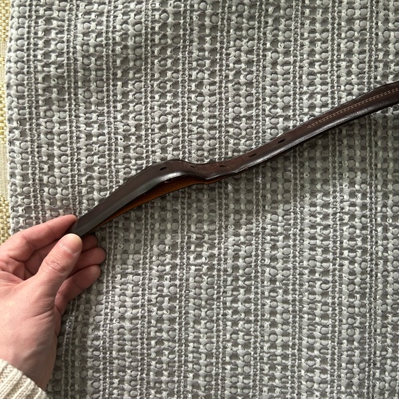 Vintage Coach Brown Leather Belt 34/35 Flawed - Picture 6 of 7